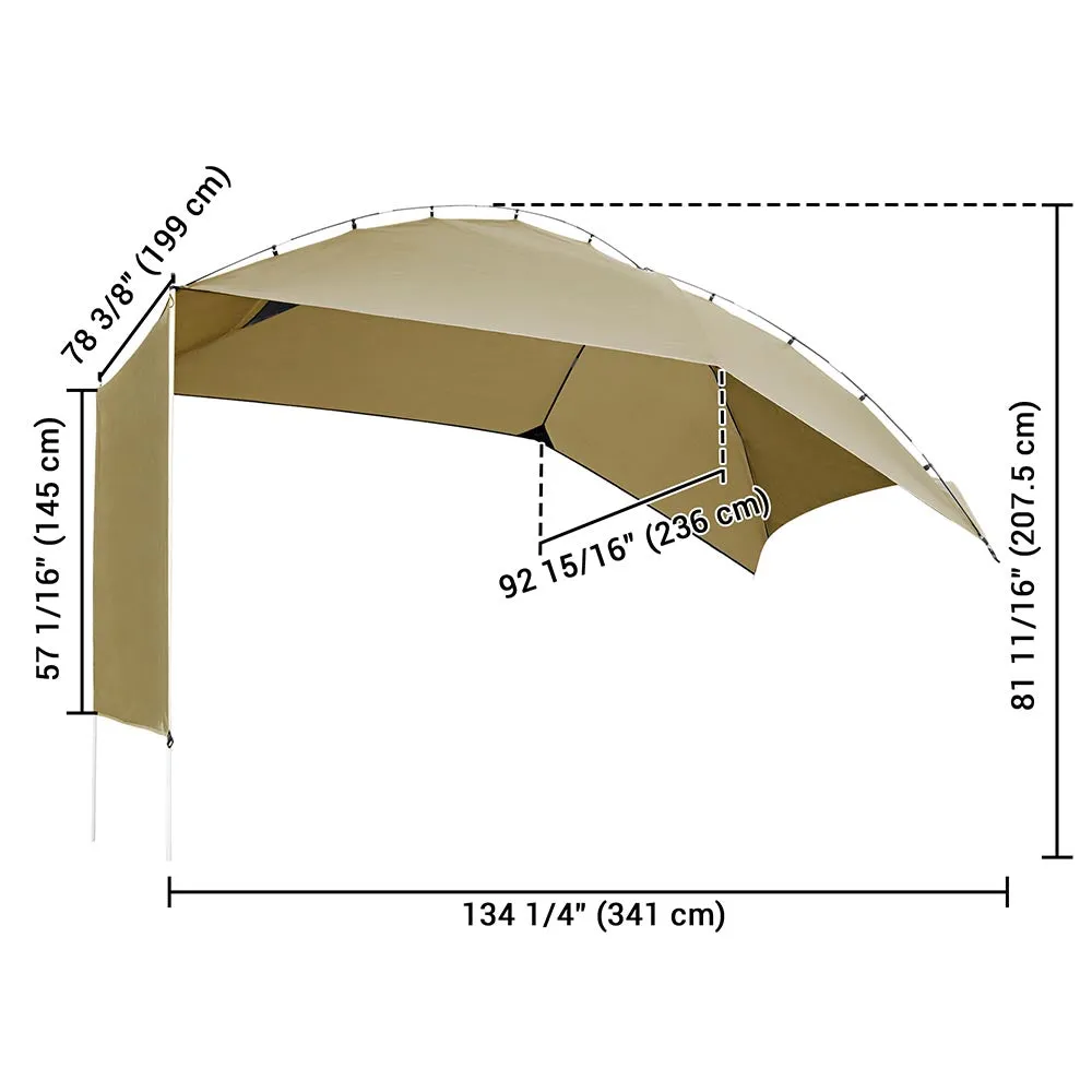 Yescom Car Awning Sun Shelter with Side for SUV Camper Trailer Beach