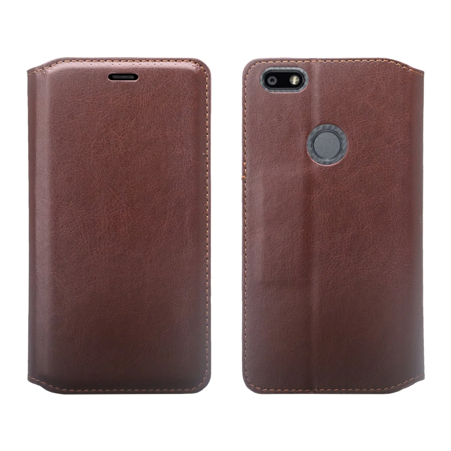 ZTE Blade X Wallet Case, Slim Flip Folio [Kickstand] Pu Leather Wallet Case with ID & Card Slots & Pocket - Brown